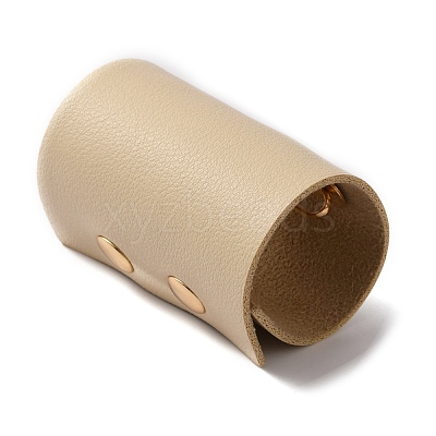 PU Leather Foldable Ponytail Holder Hair Cuff OHAR-WH0021-28B-1