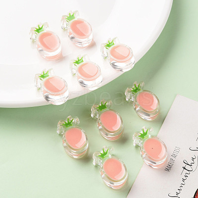 Transparent Enamel Acrylic Beads TACR-S155-002C-1