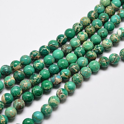 Round Natural Imperial Jasper Beads G-I122-4mm-05-1