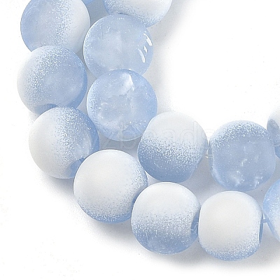Frosted Crackle Glass Beads X1-GLAA-U001-6mm-M14-1