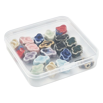 20Pcs 10 Colors Handmade Porcelain Beads PORC-FS0001-44-1