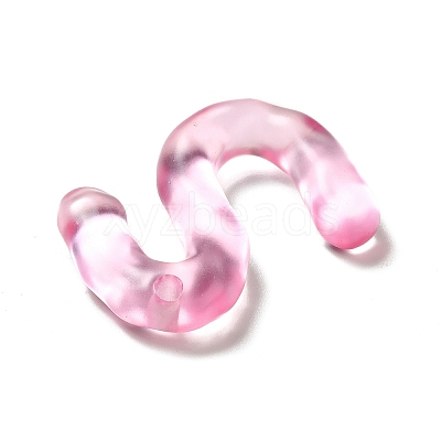 Transparent Resin Alphabet Pendants RESI-C028-02S-1