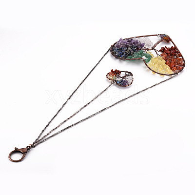 Natural Mixed Gemstone Big Pendants G-T133-R07-1