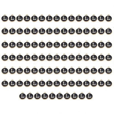 Golden Plated Enamel Alloy Charms ENAM-SZ0001-26B-L-1