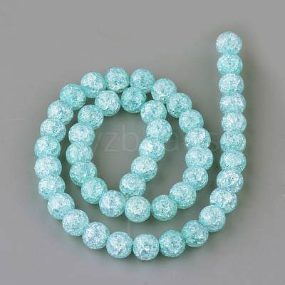 Synthetic Crackle Quartz Beads Strands X-GLAA-S134-8mm-11-1