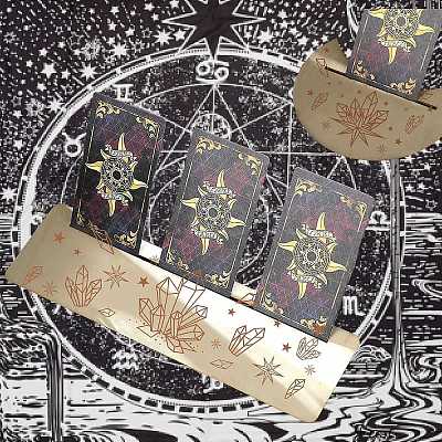 2Pcs 2 Style Natural Wood Card Stand for Tarot DJEW-GF0001-23-1