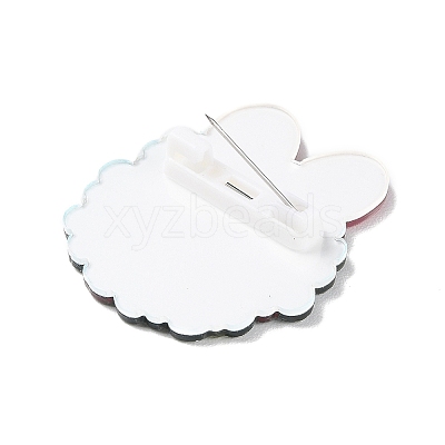 Christmas Theme Acrylic Badges JEWB-B010-06-1