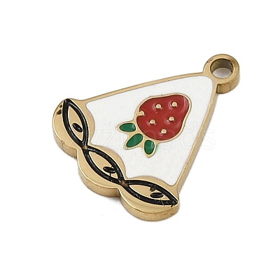 304 Stainless Steel Enamel Charms STAS-I338-01G-12-1
