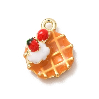 Brass Enamel Pendants KK-CBA260B-14A-G-1