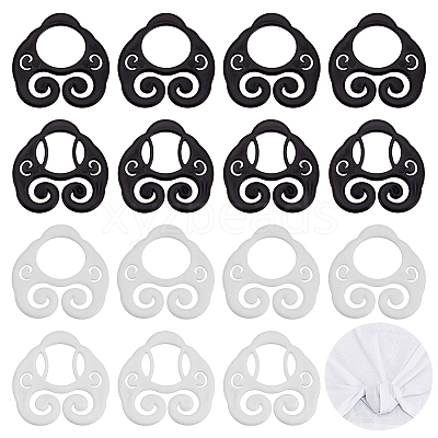 16Pcs 4 Styles Plastic Buckles FIND-WR0012-74-1