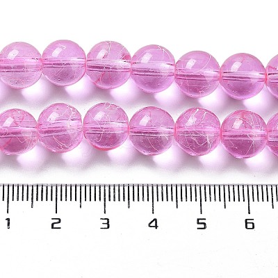 Drawbench Transparent Glass Beads Strands GLAD-Q012-10mm-03-1