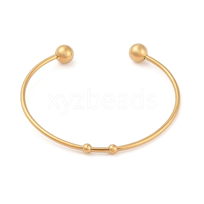 Fashion 304 Stainless Steel Cuff Bangles Torque Bangles BJEW-H473-01G-1