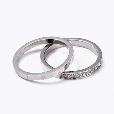 304 Stainless Steel Finger Rings Sets RJEW-F110-09P-1