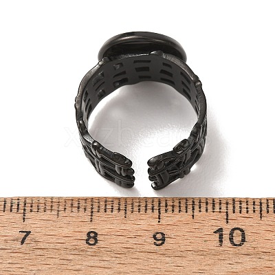 Woven Bezel 304 Stainless Steel Cuff Ring Components SA-CBAD8FA-01EB-03-1