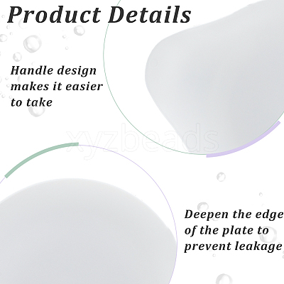 Disposable Plastic Plate AJEW-WH0314-612B-1