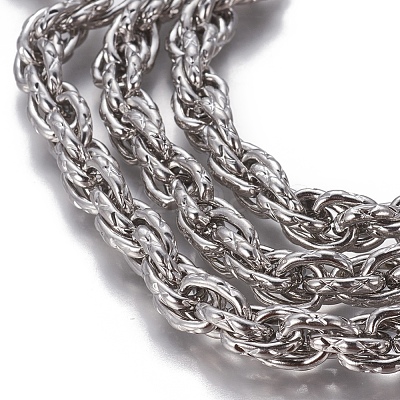 Tarnish Resistant 304 Stainless Steel Rope Chains CHS-P007-06P-1
