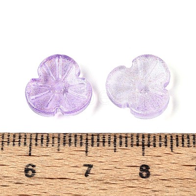 Baking Paint Transparent Glass Bead Caps DGLA-N014-09A-06-1