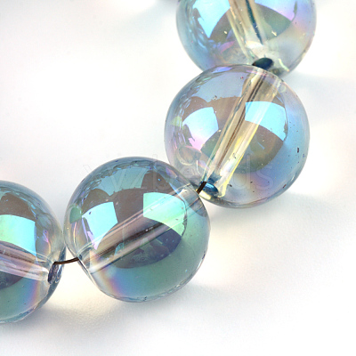 Electroplate Glass Beads Strands EGLA-Q062-8mm-A01-1