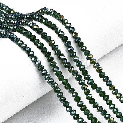 Electroplate Glass Beads Strands EGLA-A044-T1mm-B24-1