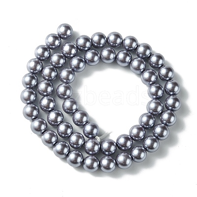Eco-Friendly  Dyed Glass Pearl Round Beads Strands HY-A002-8mm-RB028-1