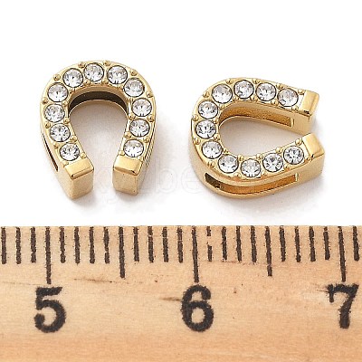 PVD Vacuum Plating 304 Stainless Steel Crystal Rhinestone Beads SATS-R130-02G-03-1