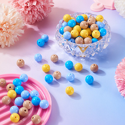Opaque Acrylic Beads OACR-TAC0014-06J-1