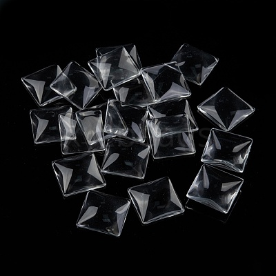 Transparent Glass Square Cabochons GGLA-A001-30mm-1