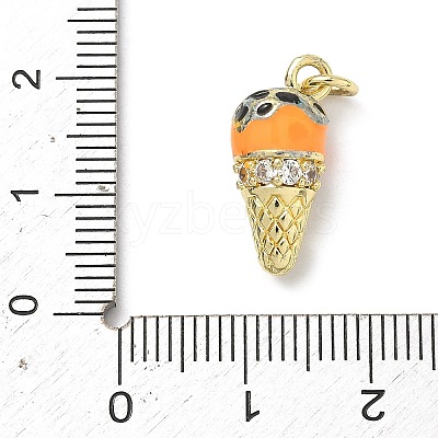 Brass Micro Pave Cubic Zirconia Pendants KK-H255-03G-02-1