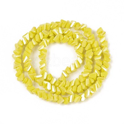 Electroplate Opaque Glass Beads Strands LS-GLAA-N022-4mm-13-1