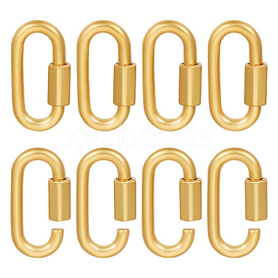 8Pcs Alloy Screw Carabiner Lock Charms FIND-UN0003-31G-1