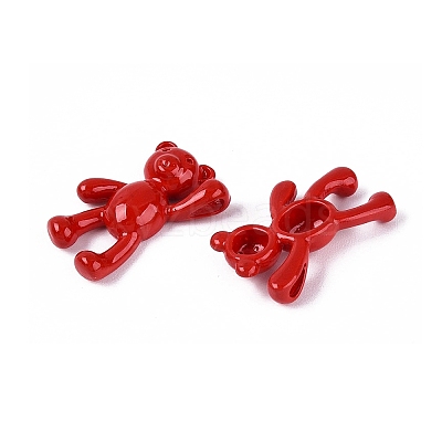 Spray Painted Alloy Pendants PALLOY-Q466-02A-1