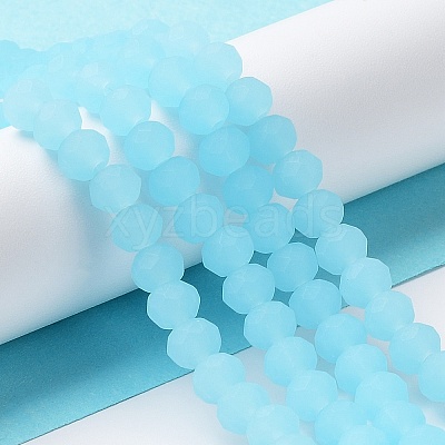 Imitation Jade Solid Color Glass Beads Strands LS-EGLA-A034-J10mm-MD04-1