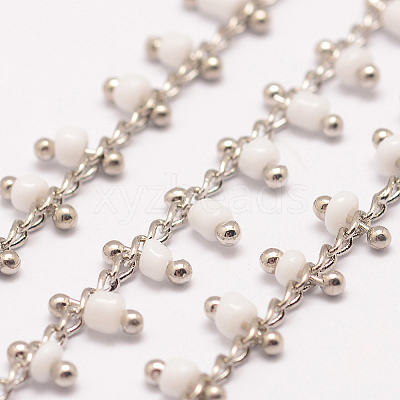 Handmade Seed Beaded Chains X-AJEW-P061-B14-1