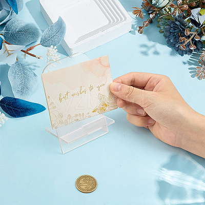 Acrylic Slant Back Postcard Display Stands ODIS-WH0078-86C-1