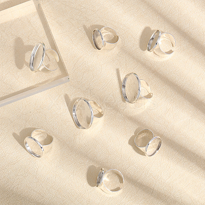 16Pcs 4 Size Adjustable Brass Finger Rings Components KK-CA0002-22S-1