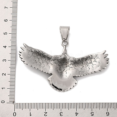 304 Stainless Steel Big Pendants STAS-U021-09AS-1