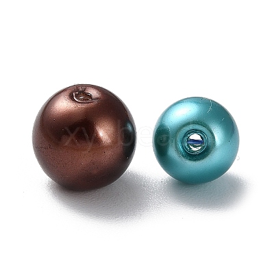 Glass Pearl Round Beads HY-X0003-02-1