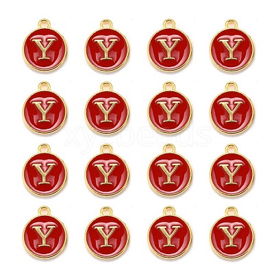 Golden Plated Alloy Enamel Charms LS-ENAM-S118-03Y-1
