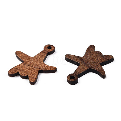 Natural Walnut Wood Pendants WOOD-T023-25-1