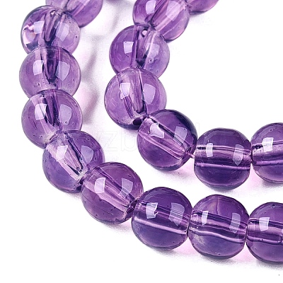 Baking Paint Glass Beads Strands DGLA-Q023-6mm-DB44-1