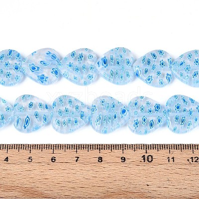 Handmade Millefiori Glass Beads Strands LAMP-T021-29D-1