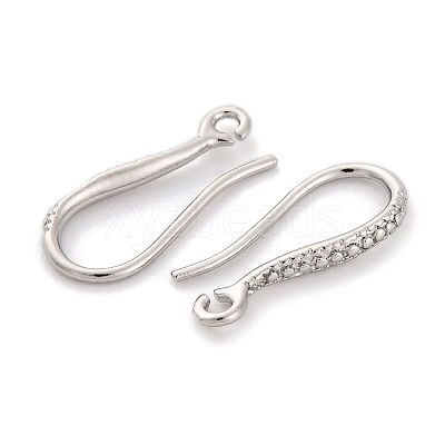 Brass Earring Hooks EJEW-R025-14P-1
