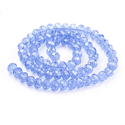 Anti-Tarnish Glass Beads Strands GR12MMY-21L-1