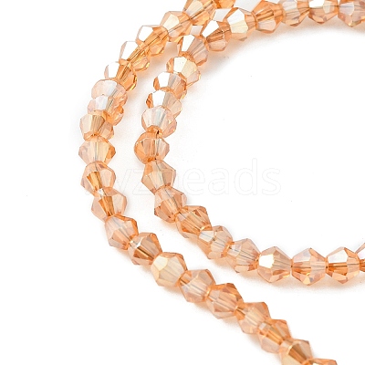 Transparent Electroplate Glass Bead Strands EGLA-YW0001-50C-1