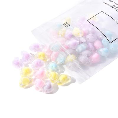 50Pcs 5 Colors Transparent Acrylic Beads TACR-CC0001-02-1