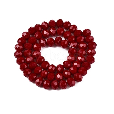 Opaque Solid Color Imitation Jade Glass Beads Strands EGLA-A044-P8mm-D02-1