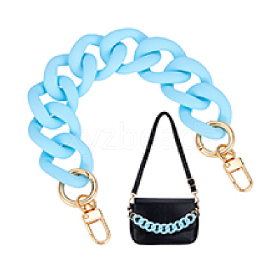 1Pc Opaque Acrylic Twisted Chain Bag Extender Chains PURS-PH0001-41A-1