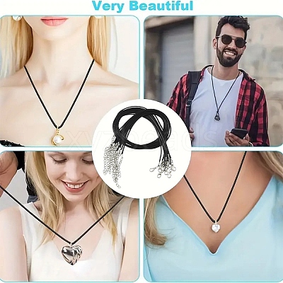 Waxed Cotton Cord Necklace Making MAK-YW0001-25A-1