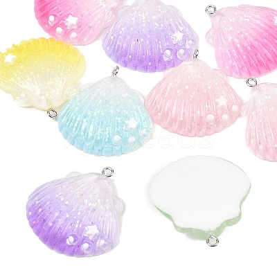 Transparent Resin Pendants RESI-P049-02A-P-1