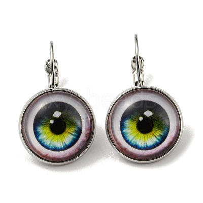 Eye Glass Leverback Earrings with Brass Earring Pins EJEW-Q798-01I-1